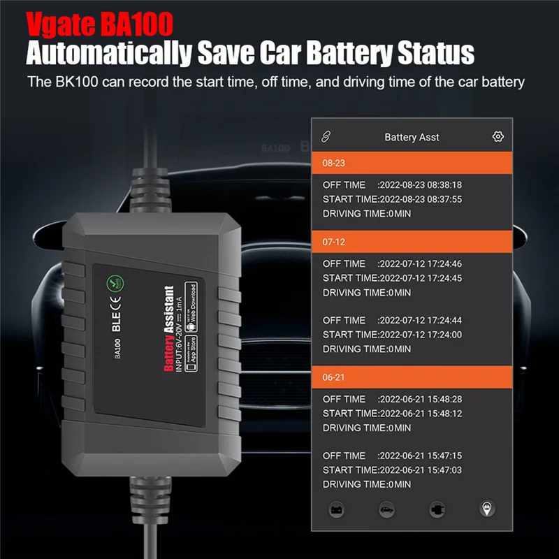AEF3-BA100 Probador de batería Bluetooth diagnóstico Android iOS - imagen 5