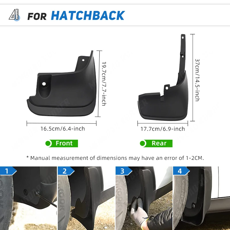 Guardabarros delanteros y traseros para Toyota Corolla AE110 1999-2002 - imagen 5