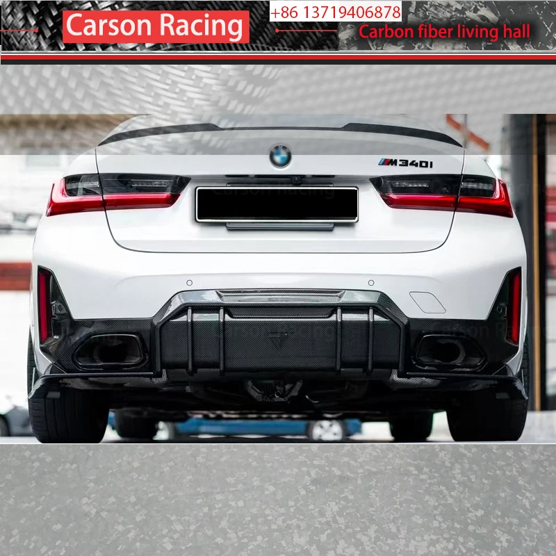 Labio parachoques trasero Forja fibra de carbono húmedo BMW G20 LCI - imagen 3