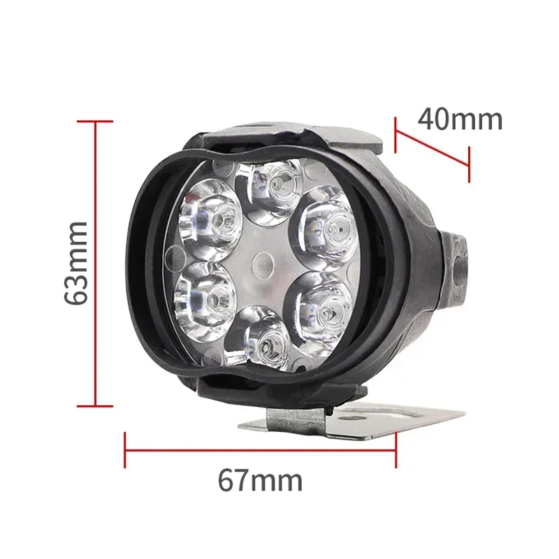 Kit faros antiniebla LED para moto con interruptor - imagen 5