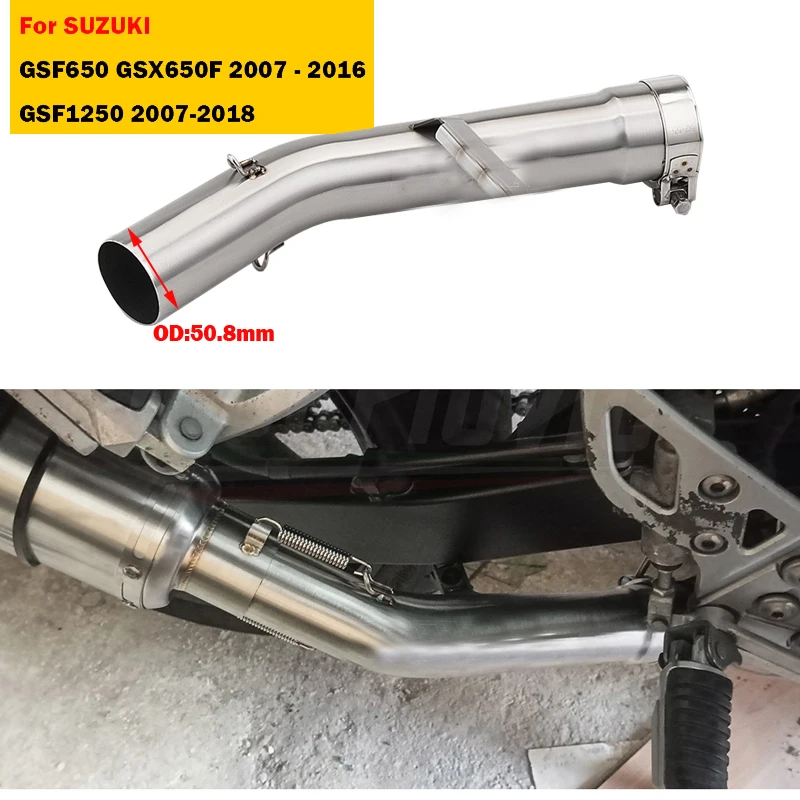 Tubo intermedio de escape 51 mm Suzuki GSF650, GSX650F y GSF1250 - imagen 2