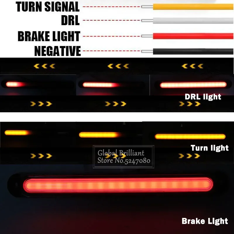 Luces LED traseras 12V/24V para camión – freno, DRL y intermitente - imagen 4