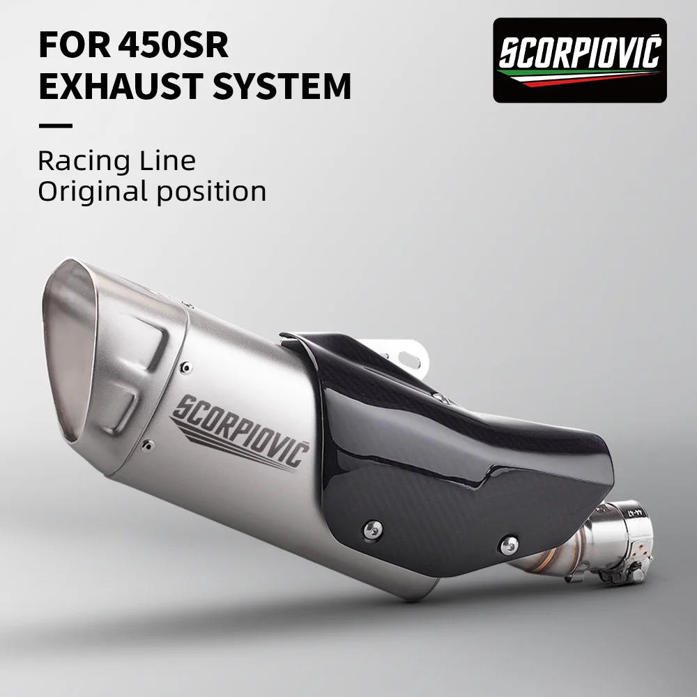 Escape slip-on silenciador CFMOTO 450SR y 450NK inox