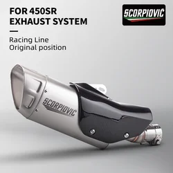 Escape slip-on silenciador CFMOTO 450SR y 450NK inox