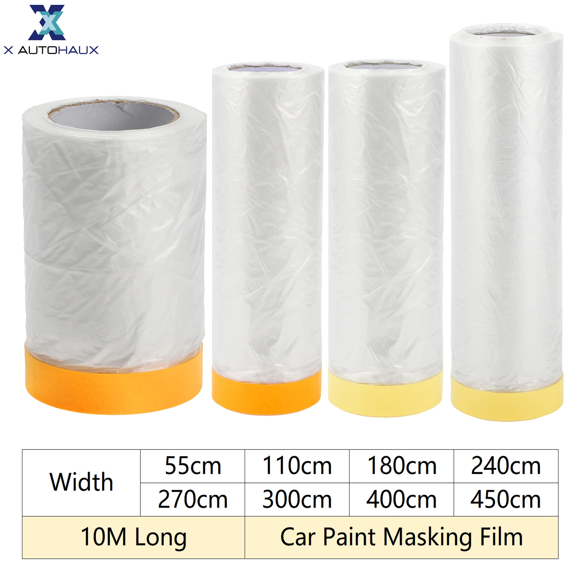 Película protección pintura X Autohaux 10m – soporte naranja y amarillo