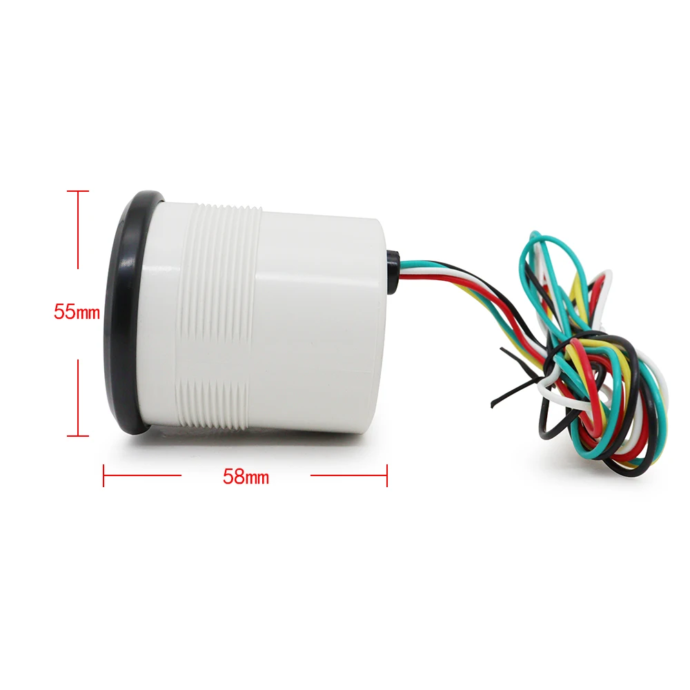 Tacómetro 52 mm 0-8000 rpm LED blanco para motores gasolina - imagen 5