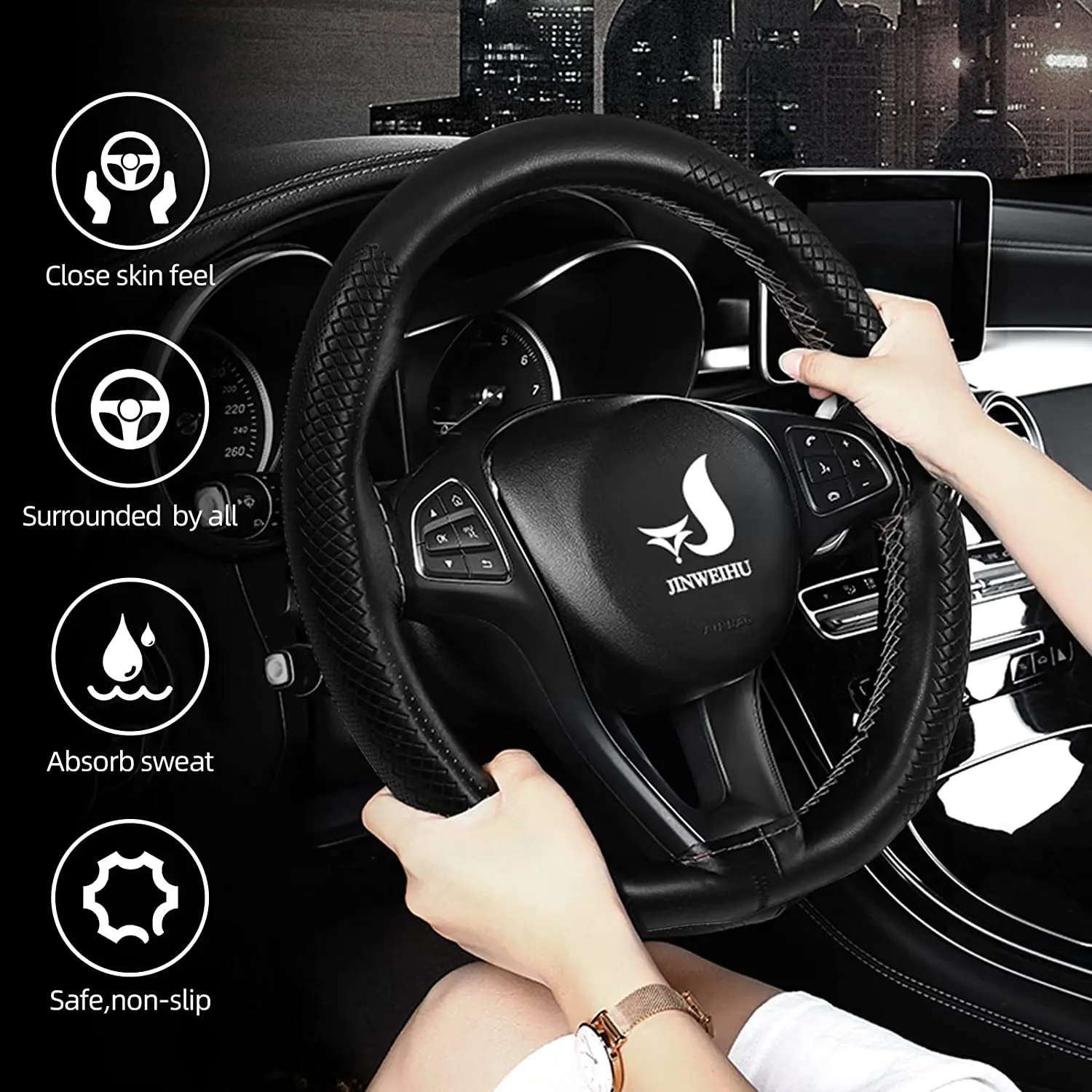 Funda Volante Cuero Microfibra – Kit Costura con Aguja y Hilo Universal - imagen 2