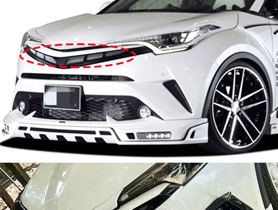Rejilla deportiva de parachoques y embellecedor para Toyota CHR