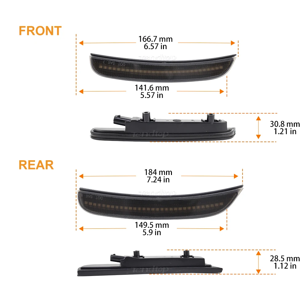Luces laterales LED dinámicas para Dodge Charger 2015-2023 - imagen 3