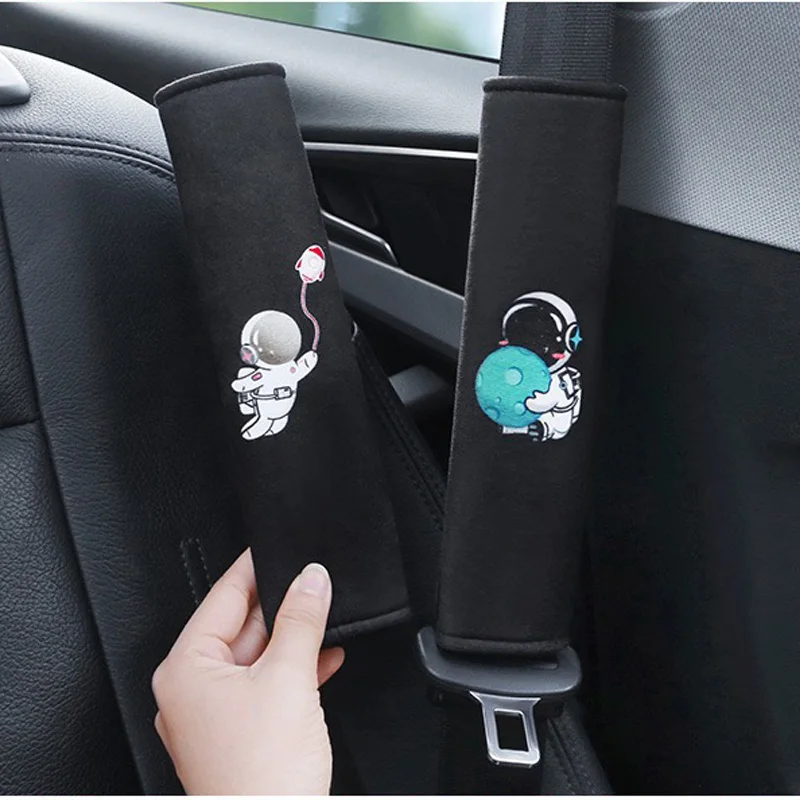 Almohadilla para cinturón de seguridad diseño astronauta felpa suave