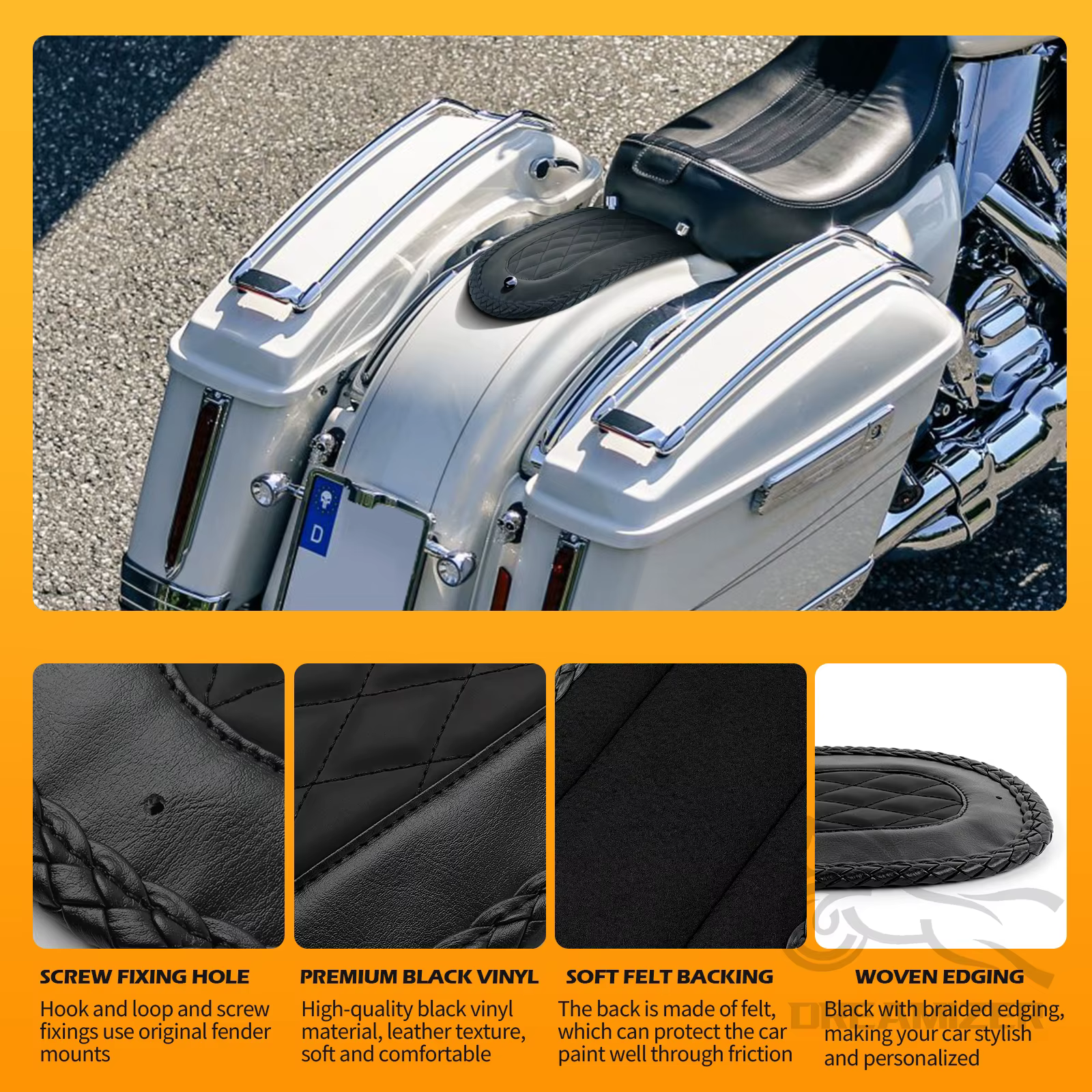 Babero de guardabarros trasero Harley-Davidson Touring 2008-2025 - imagen 5
