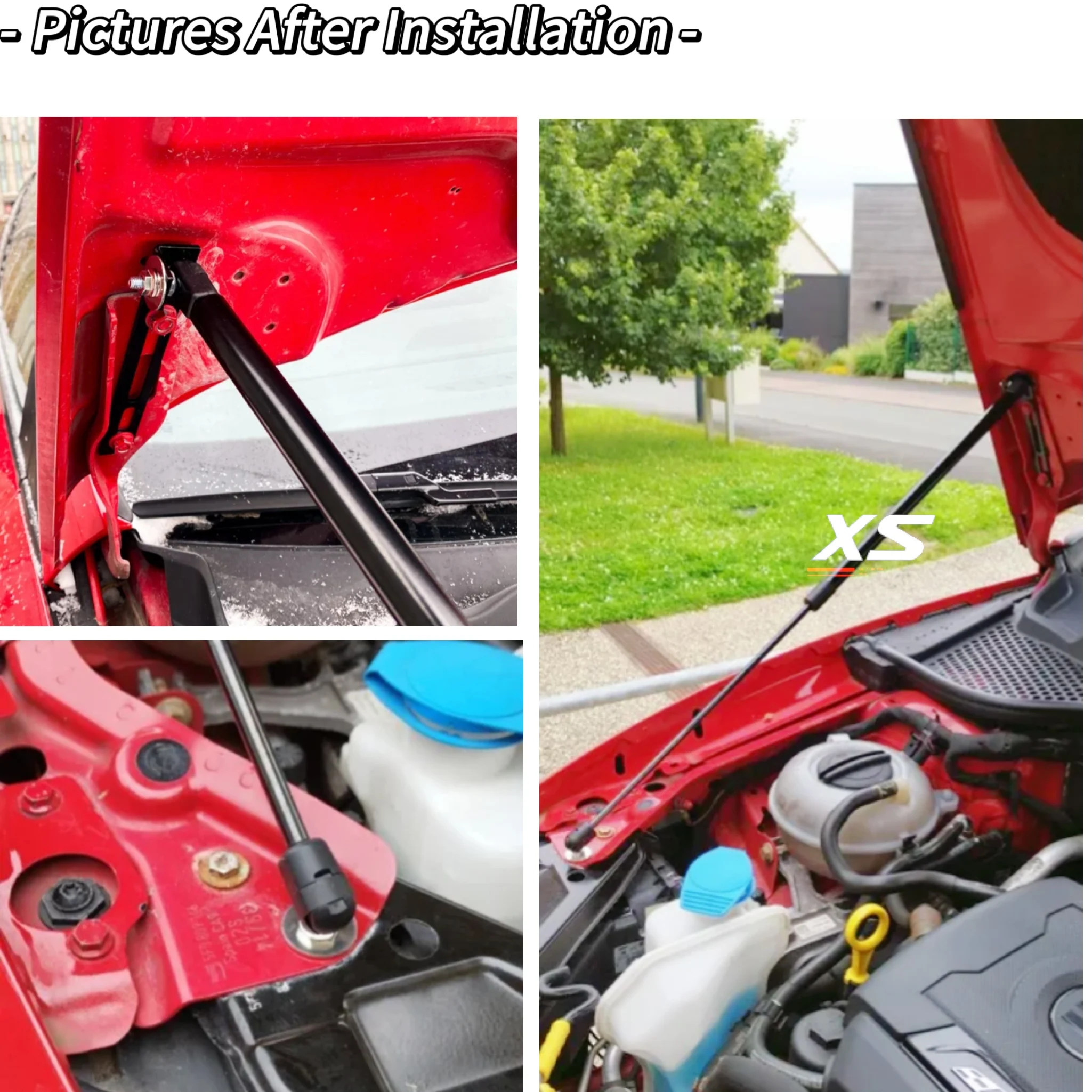 Puntales gas capó SEAT Leon MK3 5F 2012-2020 fibra carbono - imagen 4