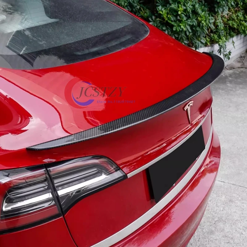Tesla Model 3 Alerón de rendimiento 2017-2023 fibra de carbono negra - imagen 5