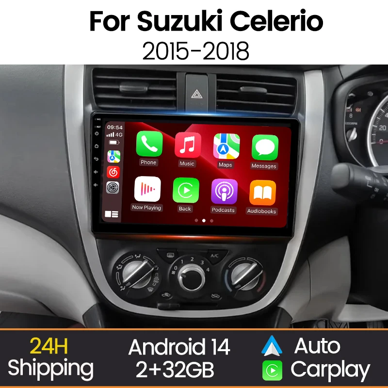 MEKEDE Radio 2 DIN Android GPS y CarPlay para Suzuki Celerio/Cultus