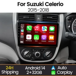 MEKEDE Radio 2 DIN Android GPS y CarPlay para Suzuki Celerio/Cultus