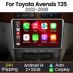 Autorradio Android 14 MEKEDE con CarPlay para Toyota Avensis T25