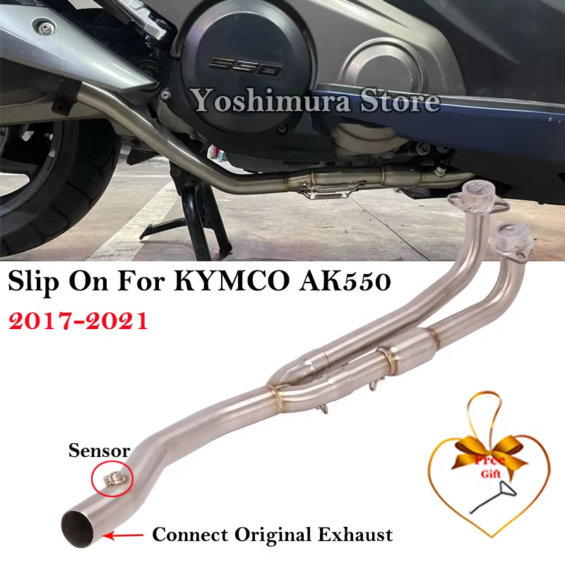 Escape Slip-On para KYMCO AK 550 2017-2021 con tubo de enlace