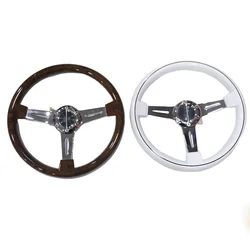 Volante de carreras plano 350 mm en ABS universal