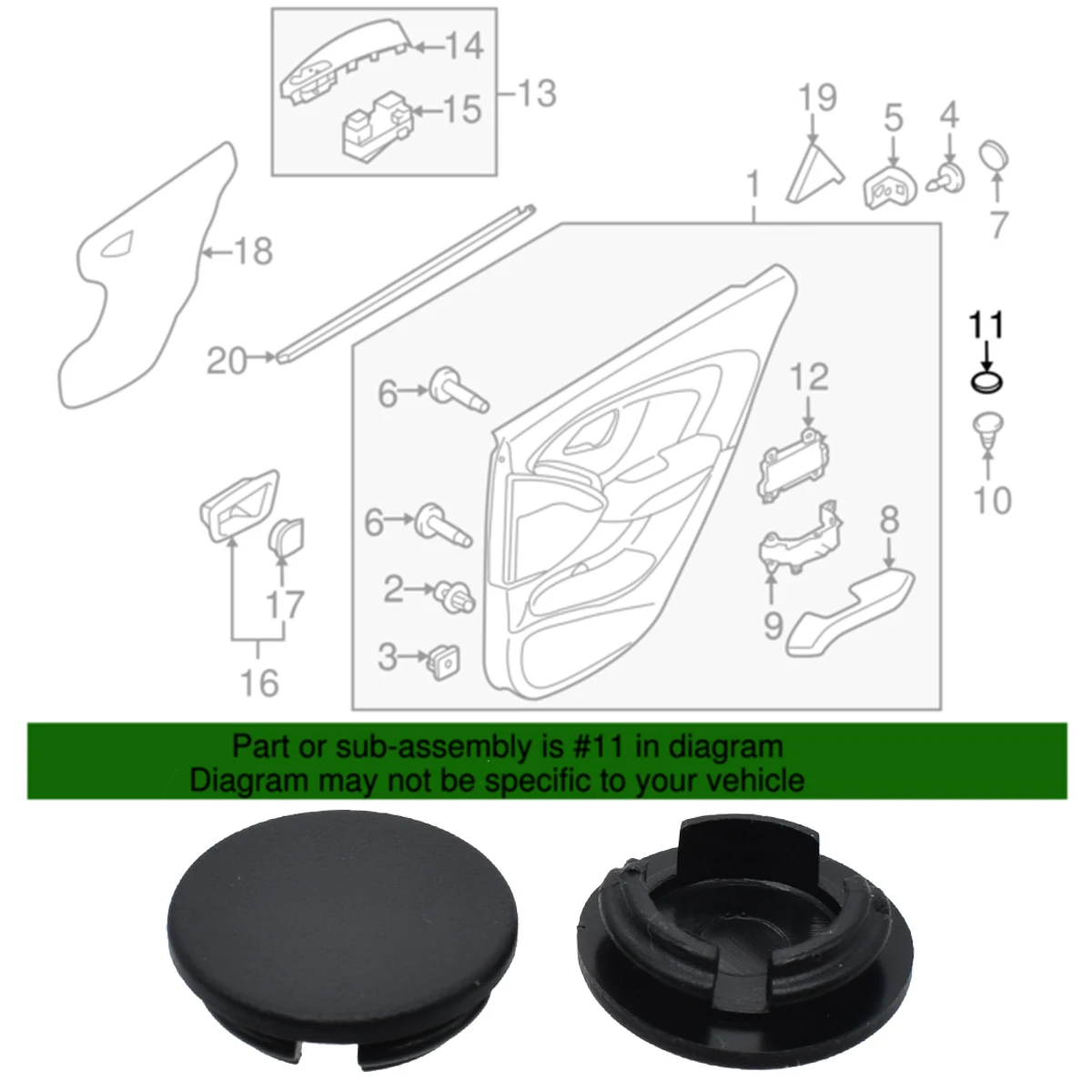Tirador de puerta Hyundai IX35/Tucson y Kia clip goma embellecedor - imagen 5