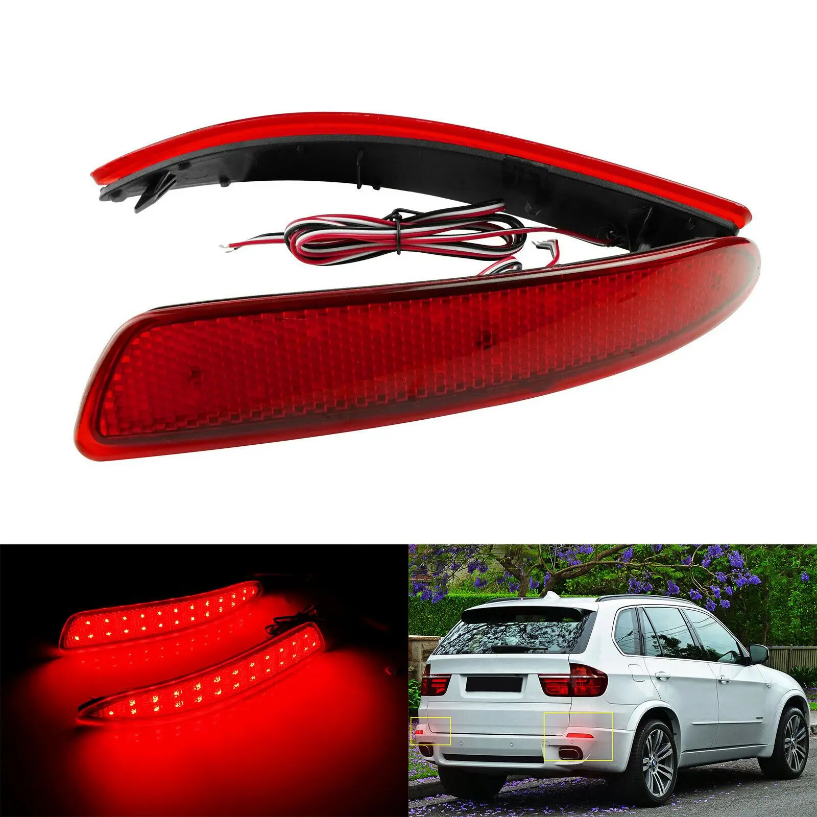 Reflector LED de parachoques trasero para BMW X5/X6 E70/E71 - imagen 2