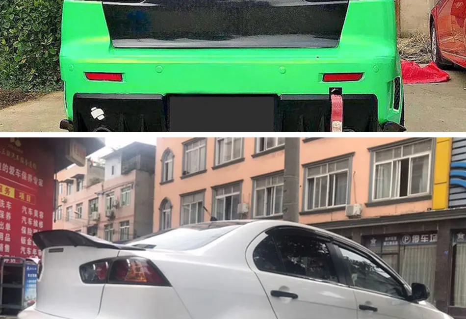 Detalle del acabado exterior tipo carbono