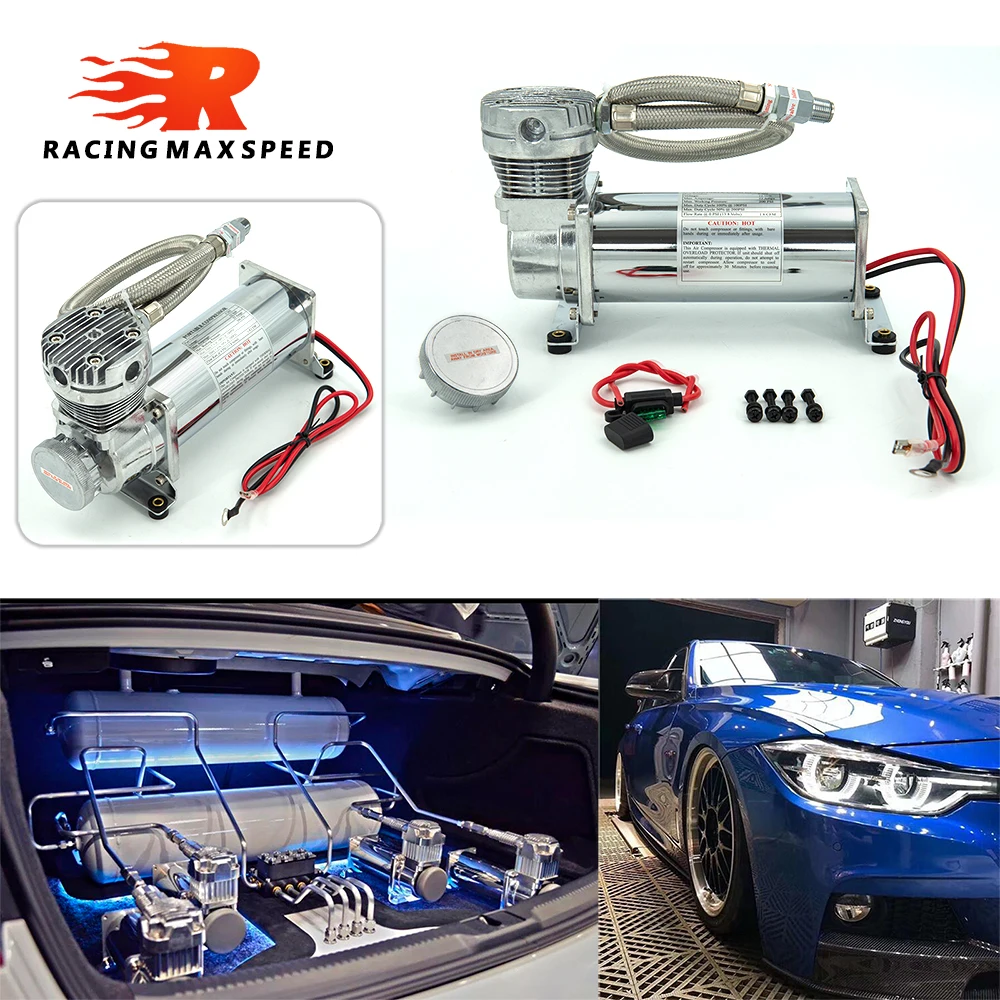 MaxPower bomba de suspension neumatica 12V 200 PSI universal coche - imagen 5