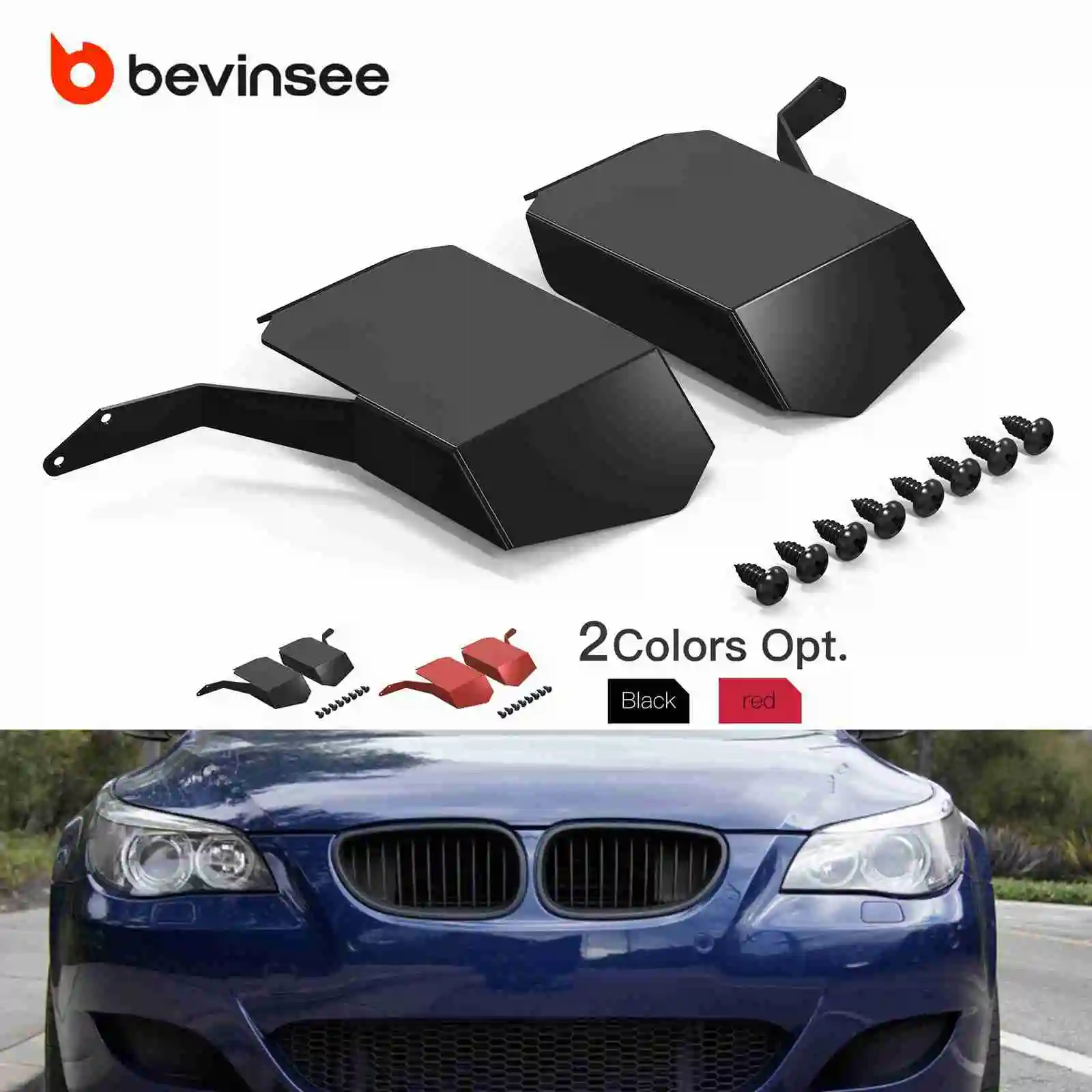 BEVINSEE palas de entrada de aire para BMW E60/E61 520i-535i