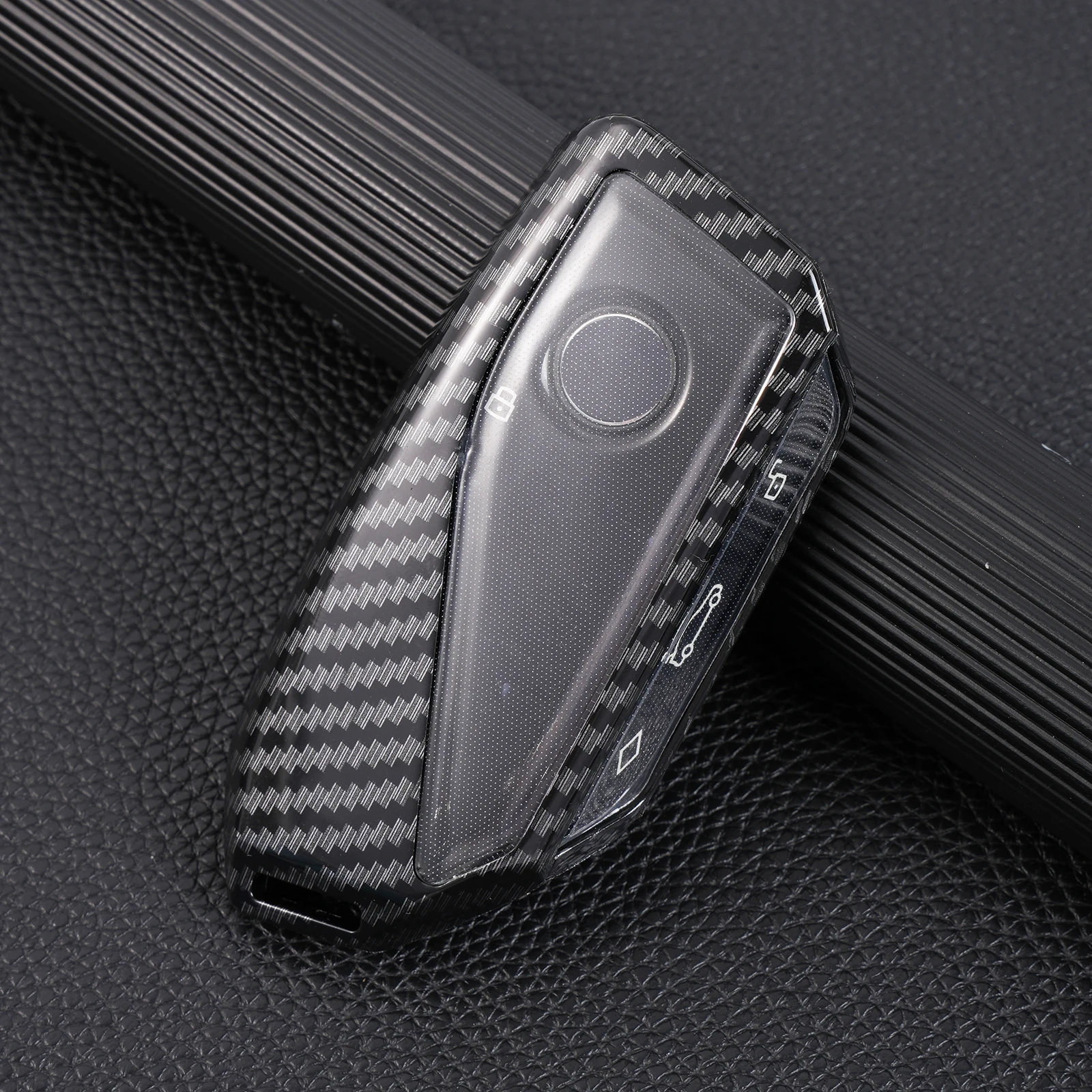 Carcasa llave BMW fibra carbono para X5 X6 X3 X4 X7 M Sport 2024-2025 - imagen 3
