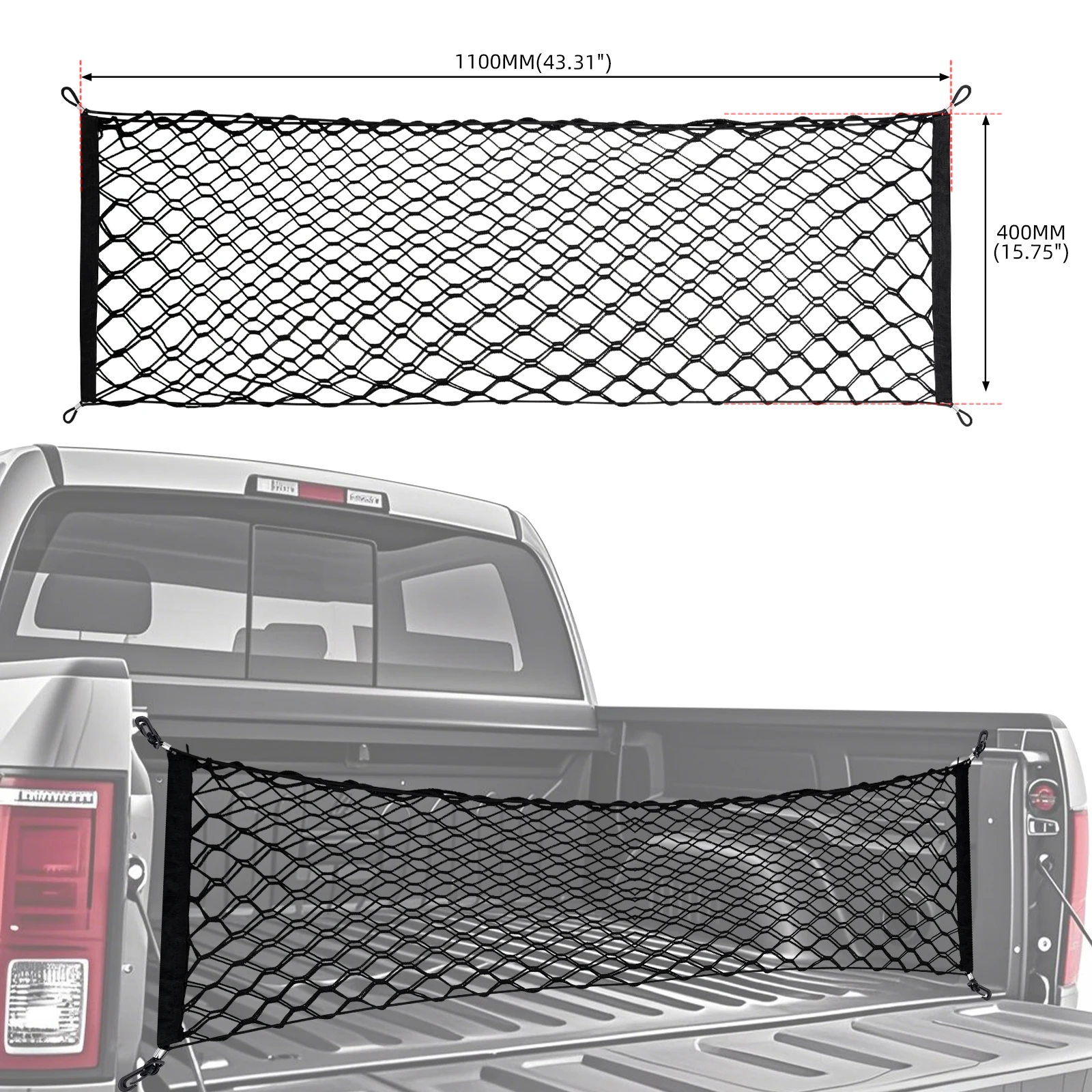 RASTP Red elástica de carga para caja Ford F-150, F-250, F-350 y F-450 - imagen 3