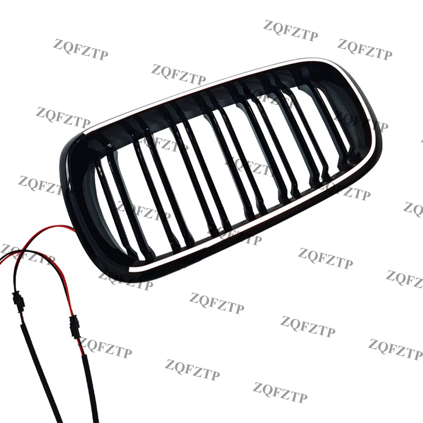 Parrilla delantera LED negra brillante para BMW X5 F15 2014-2018 - imagen 5