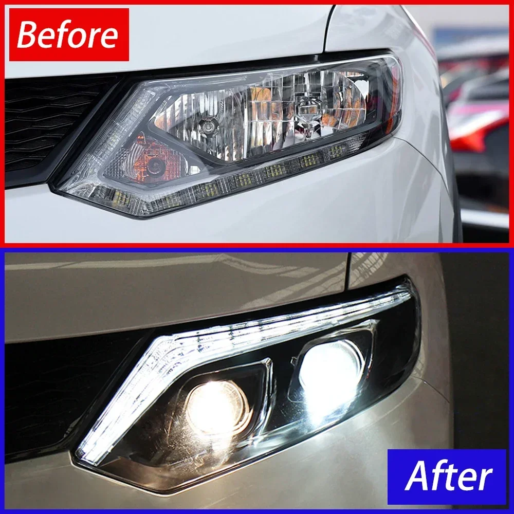 Faros LED delanteros con proyector para Nissan X-Trail 2014-2016 - imagen 2