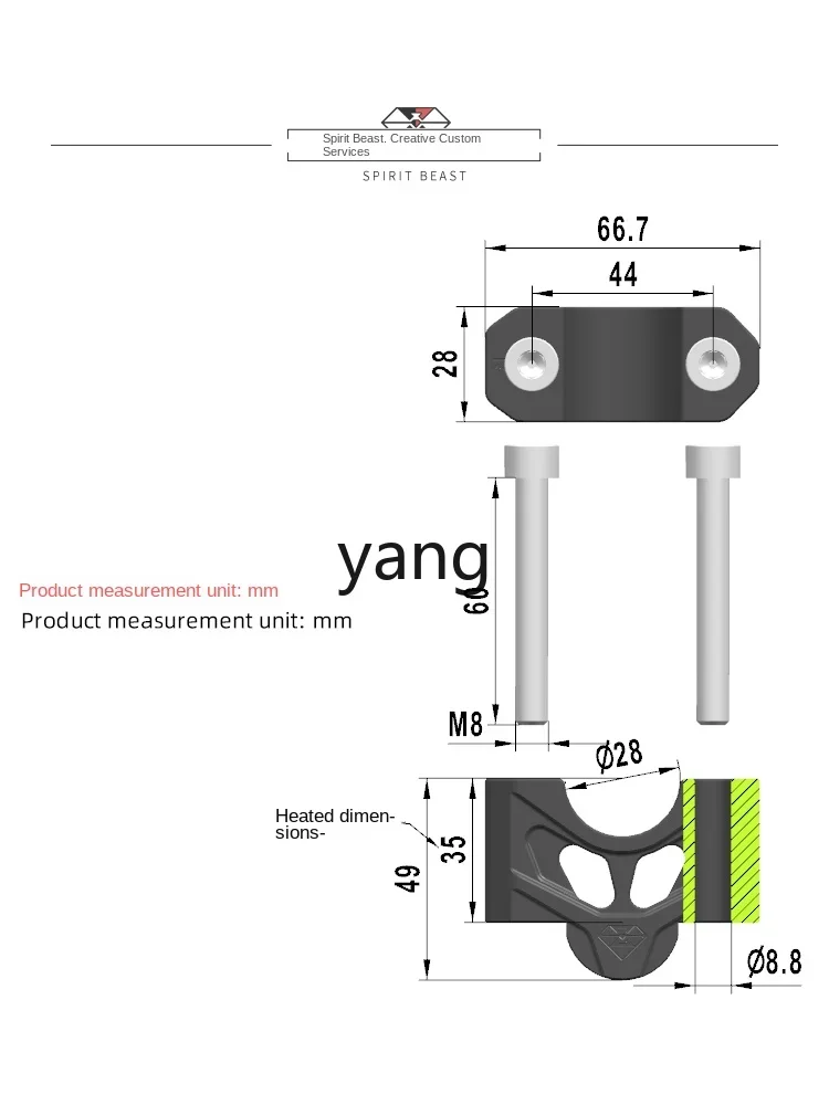 Elevador de manillar de aluminio CX para motocicleta - imagen 5