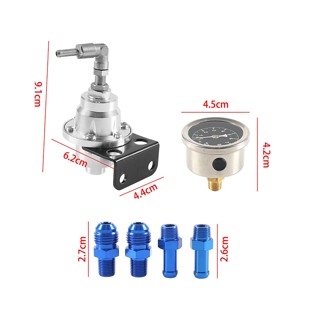 Regulador de presión de combustible ajustable con manómetro - imagen 2