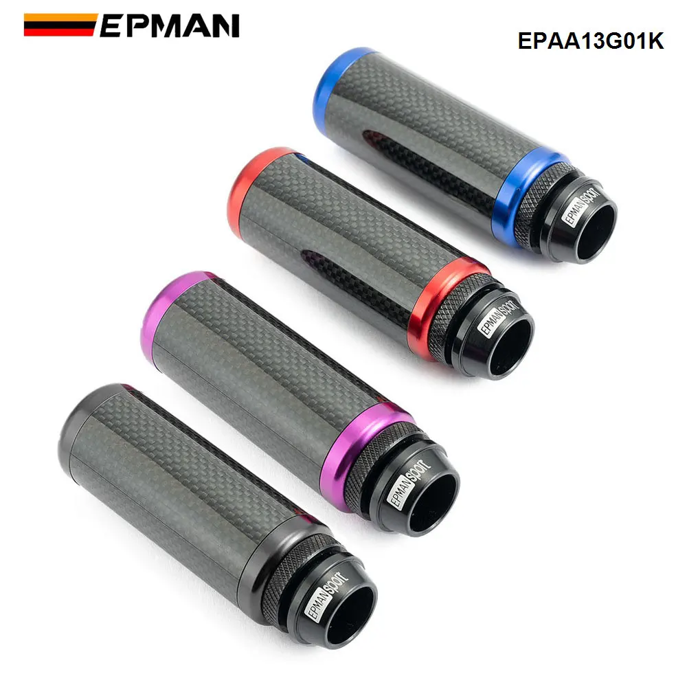 Perilla de cambio EPMAN Fibra de Carbono Ajustable Rosca M8-M12 - imagen 4