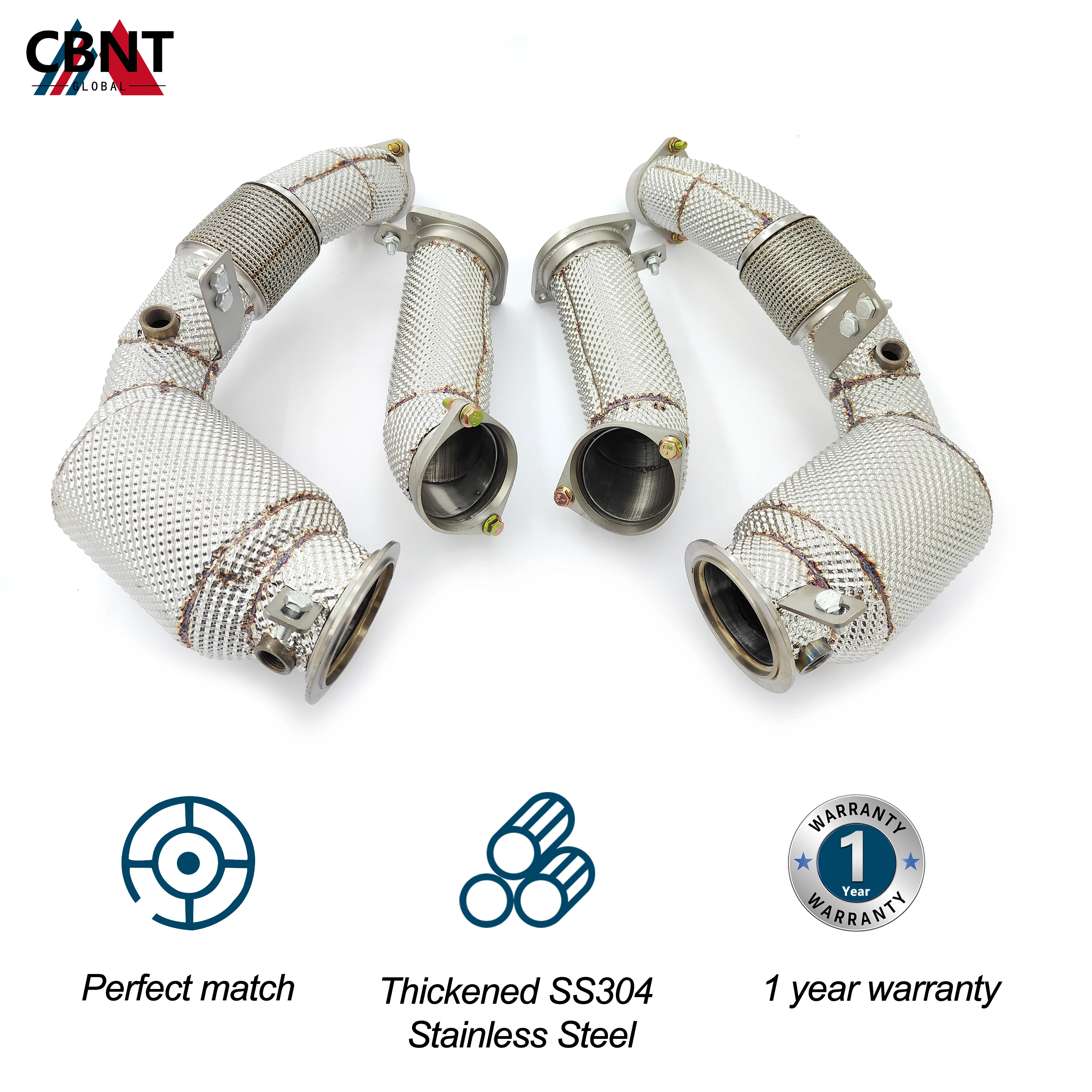 Downpipe CBNT con 3 catalizadores para BMW M5 G90/G99 S68 - imagen 3