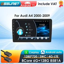 Radio Android 2DIN con GPS y CarPlay 4G – Audi A4 B8