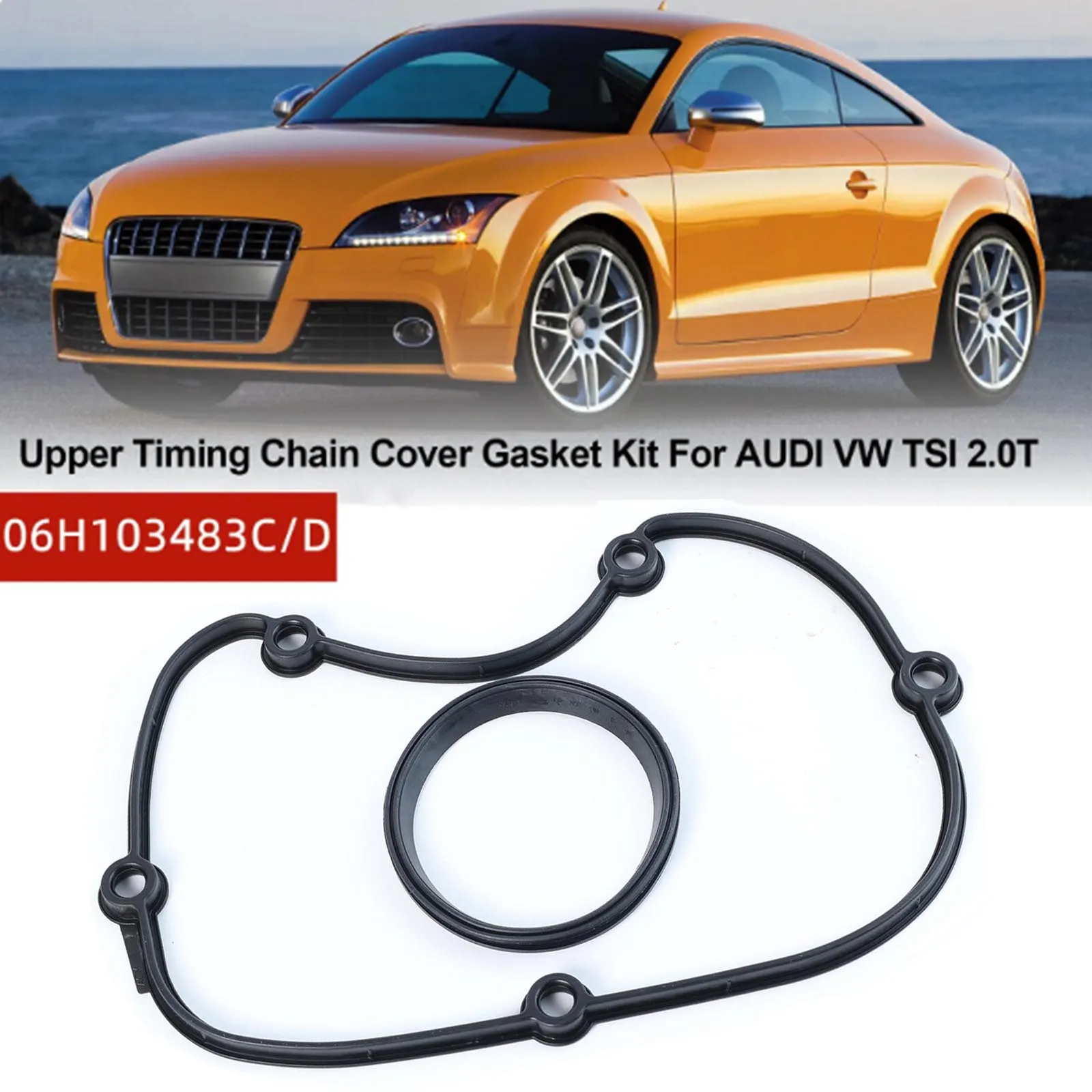 Junta de cubierta de cadena de distribución superior para coche, sello para Audi A3, A4, Quattro, TT, VW, Passat, Golf 5, 6, Jetta, Tiguan, 06H103483C, 06H103483D