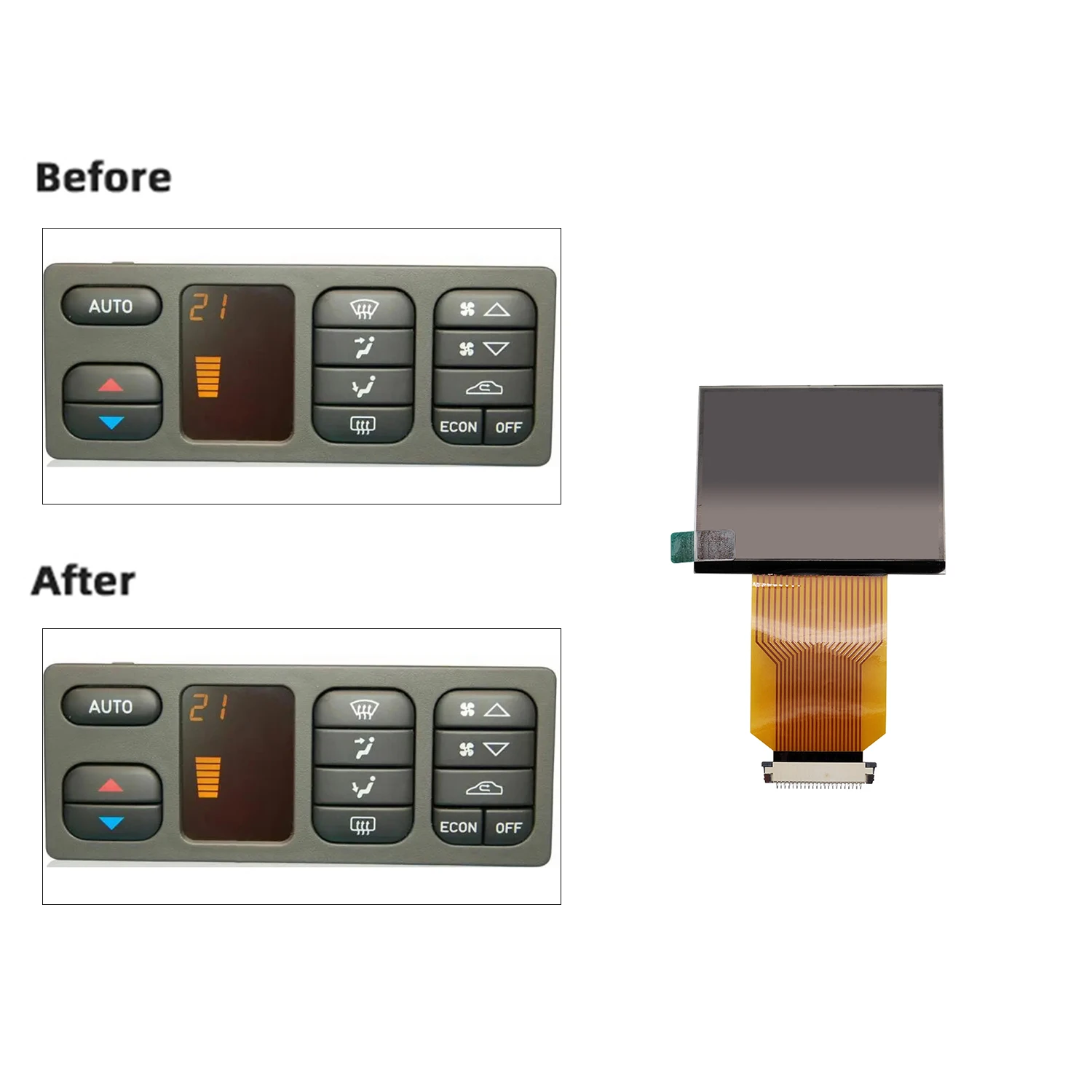 Pantalla LCD Saab 9-3 Radio 1998-2004 - reparación de píxeles - imagen 2