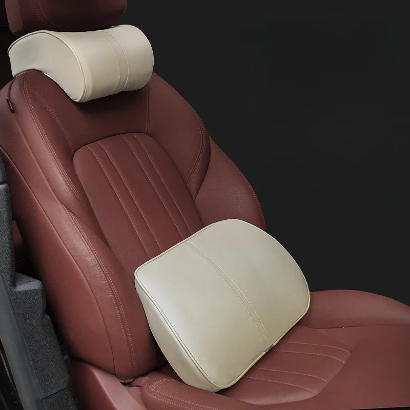 Reposacabezas Cervicales Viscoelásticos – Cojines de Cuero para Coche