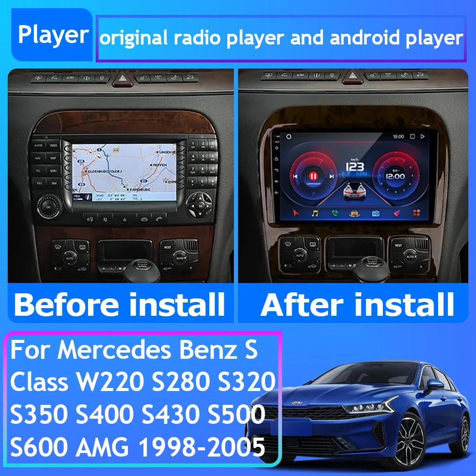 Radio Multimedia GPS CarPlay WiFi – Mercedes Clase S W220 1998-2005 - imagen 2