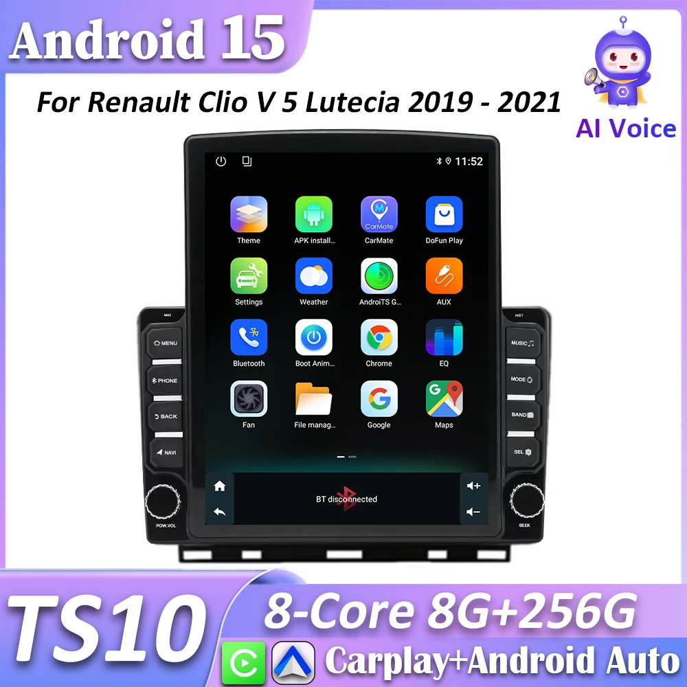 Radio Android Auto con GPS para Renault Clio V 2019-2021