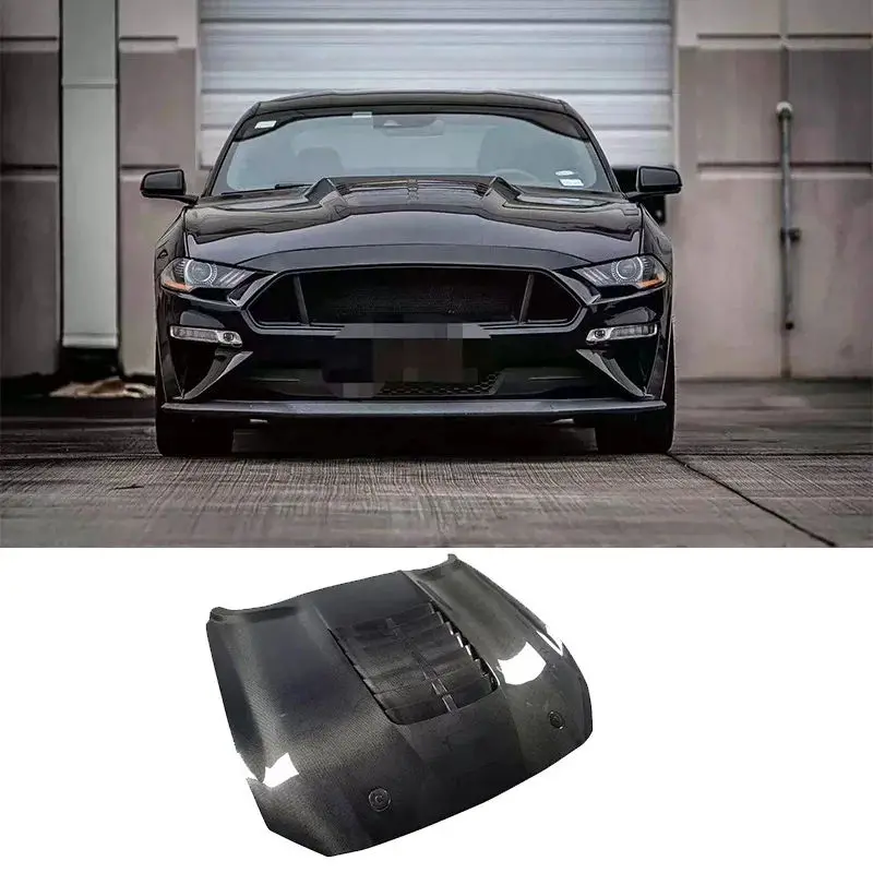 Capó fibra carbono Ford Mustang GT500 EcoBoost S550 2018-2023 - imagen 3