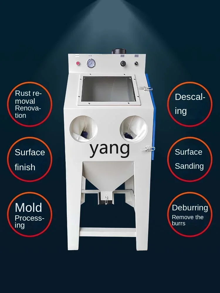 Máquina de chorro de arena portátil para desoxidación de piezas - imagen 5