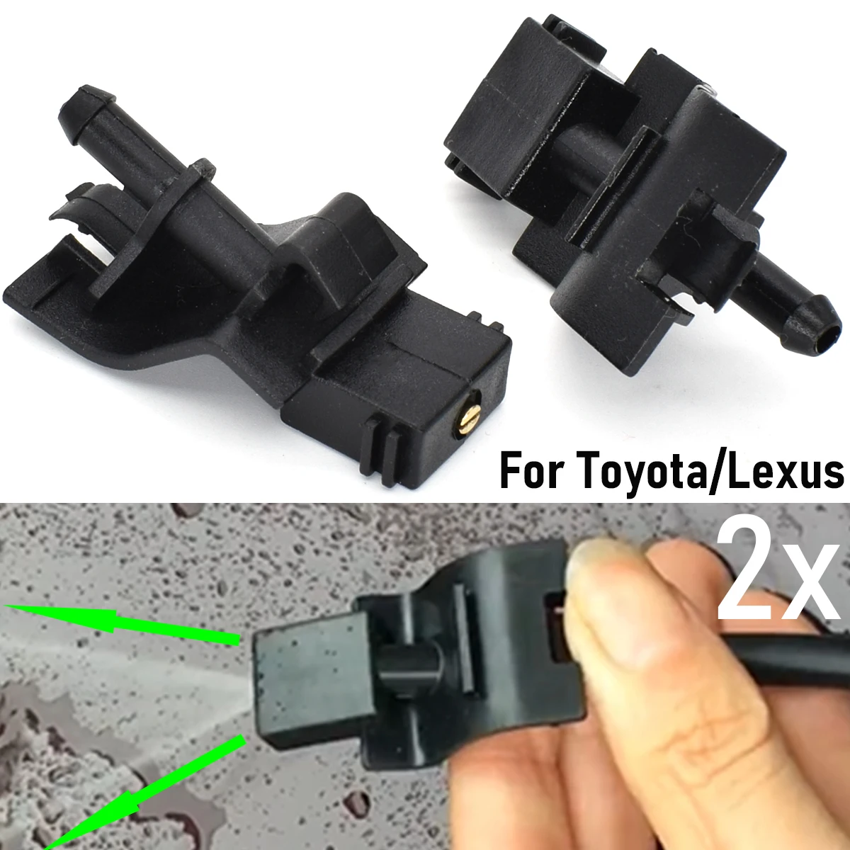Boquillas limpiaparabrisas delanteras para Toyota y Lexus