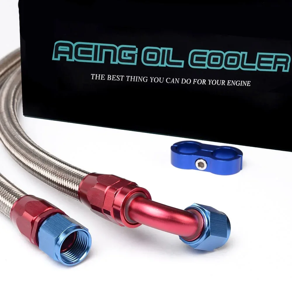 Kit enfriador aceite 10 filas con placa sándwich termostato y manguera