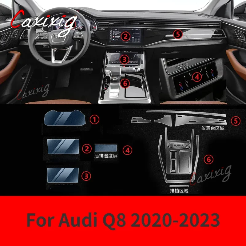 Consola navegación Audi Q7 Q8 – Película protectora TPU antiarañazos 2020-2023 - imagen 2
