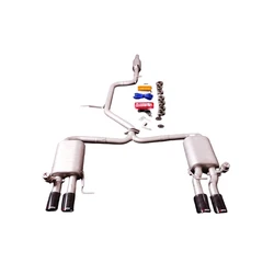 Para 2014-2017 Volkswagen Golf Variant BV 1.4T sistema de escape catback, con silenciador de válvula neumática, 4 puntas de escape