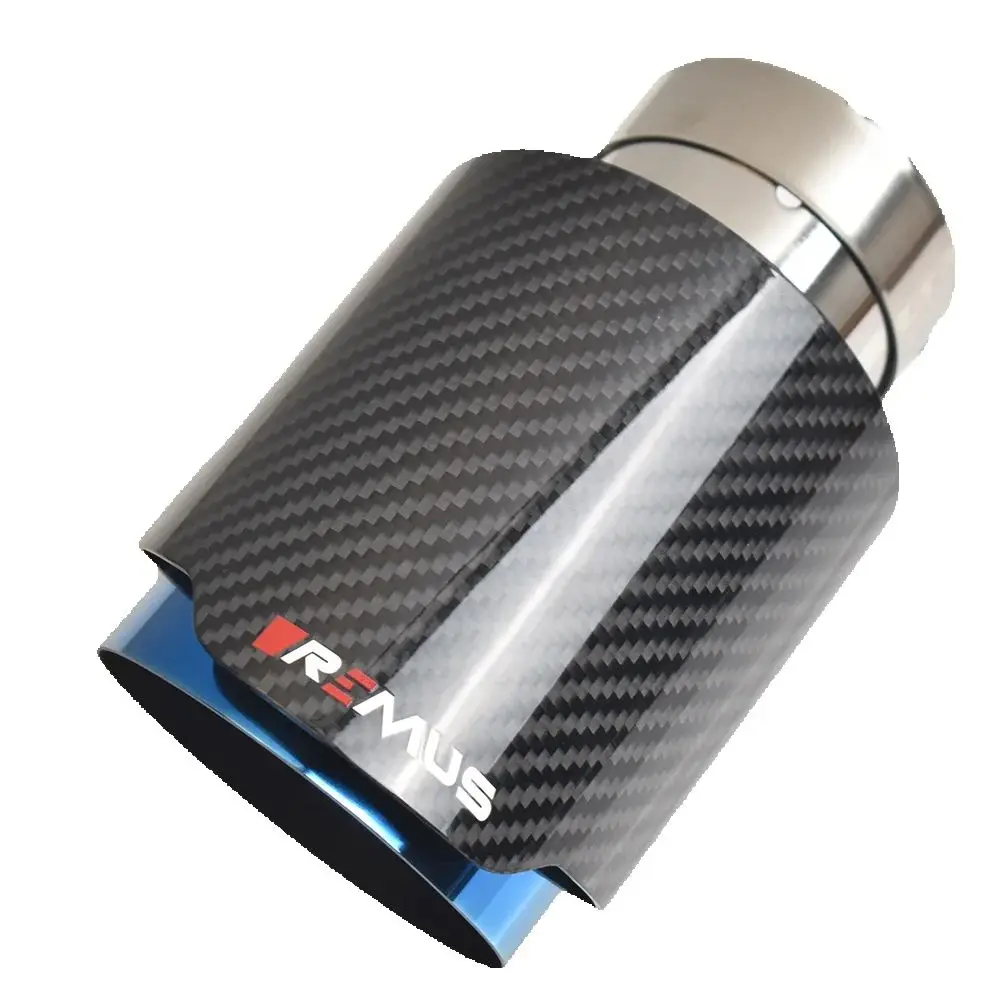 VREMUS escape fibra de carbono azul para coche modificado