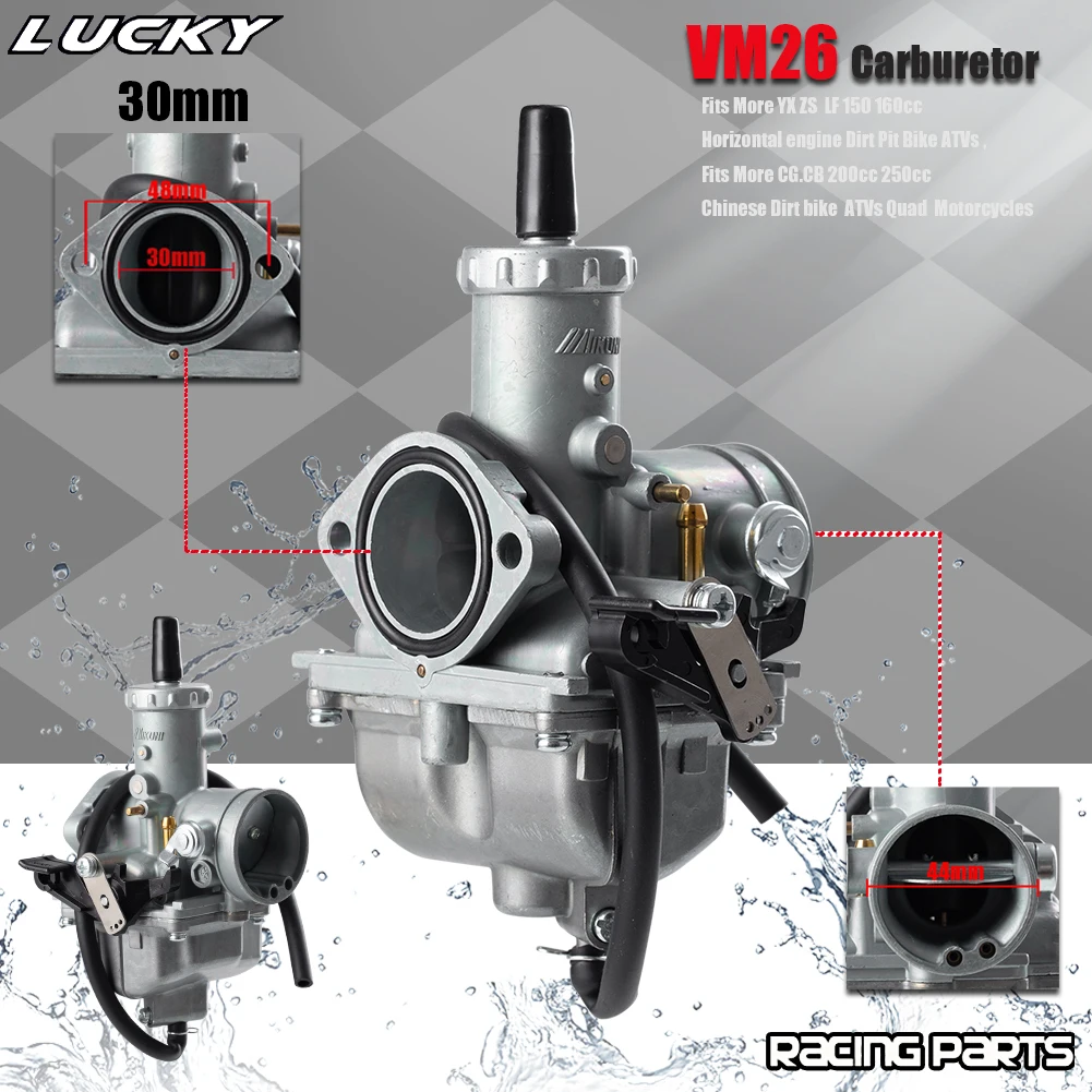Carburador Mikuni VM26 PZ30 para motos de carburación
