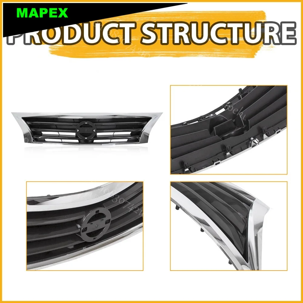 Rejilla parachoques delantero cromo Nissan Altima 2013-2015 - imagen 5